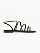 Σανδάλια δερμάτινα με στρας λουράκια Iris Sandals