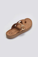 Σανδάλια δερμάτινα με τοκ CONSTANTIA FANTASY SANDALS - Κάμελ - thefashionproject.gr - FANTASY SANDALS