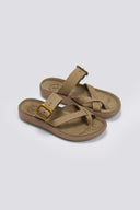 Σανδάλια δερμάτινα με τοκ CONSTANTIA FANTASY SANDALS - Χακί - thefashionproject.gr - FANTASY SANDALS