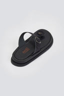 Σανδάλια δερμάτινα με τοκά Estil - Μαύρο - thefashionproject.gr - Estil - 24027002002