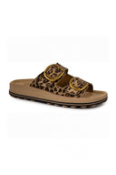 Σανδάλια δερμάτινα με τοκάδες και print DESPOINA FANTASY SANDALS
