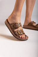 Σανδάλια δερμάτινα με τοκάδες και print DESPOINA FANTASY SANDALS - Leopard - thefashionproject.gr - FANTASY SANDALS