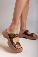 Σανδάλια δερμάτινα με τοκάδες ROCHELLE FANTASY SANDALS