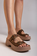 Σανδάλια δερμάτινα με τοκάδες ROCHELLE FANTASY SANDALS