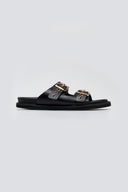 Σανδάλια δερμάτινα με τοκάδες Take me - Μαύρο - thefashionproject.gr - Take me