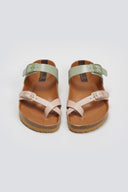 Σανδάλια δερμάτινα με τοκάδες Take me - Μέντα - thefashionproject.gr - Take me