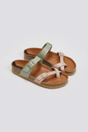 Σανδάλια δερμάτινα με τοκάδες Take me - Μέντα - thefashionproject.gr - Take me