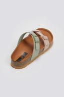 Σανδάλια δερμάτινα με τοκάδες Take me - Μέντα - thefashionproject.gr - Take me