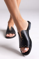 Σανδάλια δερμάτινα με τρουκς Iris Sandals - Μαύρο - thefashionproject.gr - IRIS - 24098002003