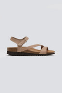 Σανδάλια δερμάτινα με velcro Interbios - Μπεζ - thefashionproject.gr - Inter - Bios