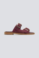 Σανδάλια δερμάτινα nubuck με τοκάδες TFP - Μπορντό - thefashionproject.gr - TFP