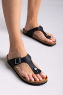 Σανδάλια δερμάτινα Plakton 181671 - Μαύρο - thefashionproject.gr - Plakton - 24001002002
