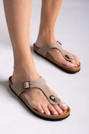 Σανδάλια δερμάτινα Plakton 181671 - Τάουπε - thefashionproject.gr - Plakton - 24000035002