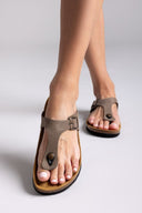 Σανδάλια δερμάτινα Plakton 181671 - Χακί - thefashionproject.gr - Plakton - 24000022002