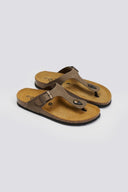 Σανδάλια δερμάτινα Plakton 181671 - Χακί - thefashionproject.gr - Plakton - 24000022002