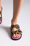 Σανδάλια δερμάτινα ponyskin με print Gioseppo - Leopard - thefashionproject.gr - GIOSEPPO