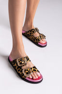 Σανδάλια δερμάτινα ponyskin με print Gioseppo - Leopard - thefashionproject.gr - GIOSEPPO