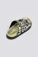 Σανδάλια δερμάτινα ponyskin με print Gioseppo - Λευκό/Μαύρο - thefashionproject.gr - GIOSEPPO