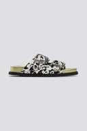 Σανδάλια δερμάτινα ponyskin με print Gioseppo - Λευκό/Μαύρο - thefashionproject.gr - GIOSEPPO