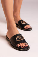 Σανδάλια δερμάτινα Ragazza 01065 - Μαύρο - thefashionproject.gr - RAGAZZA