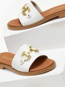 Σανδάλια δερμάτινα Ragazza 01190 - Λευκό - thefashionproject.gr - RAGAZZA