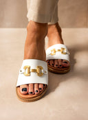 Σανδάλια δερμάτινα Ragazza 01190 - Λευκό - thefashionproject.gr - RAGAZZA