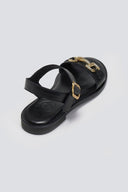 Σανδάλια δερμάτινα TFP - Μαύρο - thefashionproject.gr - TFP