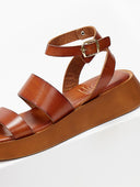 Σανδάλια flatforms δερμάτινα με δύο φάσες tfp