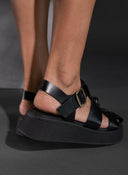 Σανδάλια flatforms fisherman από γνήσιο δέρμα Ragazza 01231