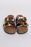 Σανδάλια flatforms από ponyskin Ateneo
