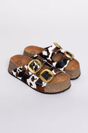 Σανδάλια flatforms από ponyskin Ateneo