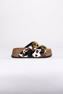 Σανδάλια flatforms από ponyskin Ateneo