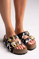 Σανδάλια flatforms από ponyskin Ateneo