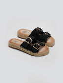 Σανδάλια flatforms από ψάθα ERYNN