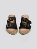 Σανδάλια flatforms από ψάθα ERYNN
