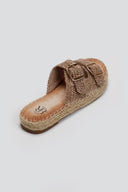 Σανδάλια flatforms από ψάθα ERYNN