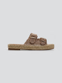 Σανδάλια flatforms από ψάθα ERYNN