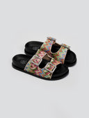 Σανδάλια flatforms από ψάθα με στρας ERYNN - Multi - thefashionproject.gr - ERYNN
