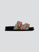 Σανδάλια flatforms από ψάθα με στρας ERYNN - Multi - thefashionproject.gr - ERYNN