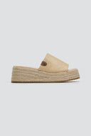 Σανδάλια flatforms από ψάθα Refresh 172667 - Μπεζ - thefashionproject.gr - Refresh