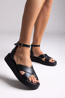 Σανδάλια flatforms crossover Tfp