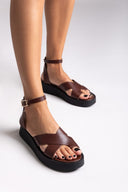 Σανδάλια flatforms crossover Tfp