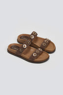 Σανδάλια flatforms δερμάτινα Carad