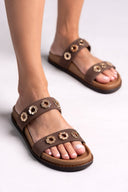 Σανδάλια flatforms δερμάτινα Carad