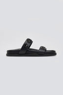 Σανδάλια flatforms δερμάτινα Carad - Μαύρο - thefashionproject.gr - CARAD - 24032002003