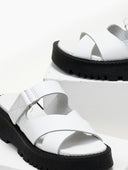 Σανδάλια flatforms δερμάτινα crossover TFP