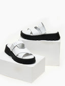 Σανδάλια flatforms δερμάτινα crossover TFP