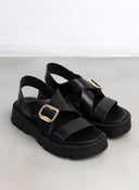 Σανδάλια flatforms δερμάτινα crossover TFP