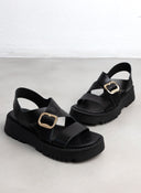 Σανδάλια flatforms δερμάτινα crossover TFP