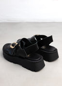 Σανδάλια flatforms δερμάτινα crossover TFP